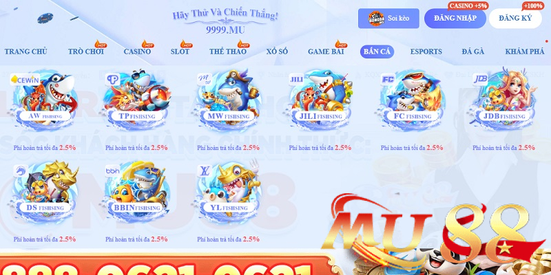 Bắn cá Mu88 - Game bắn cá đổi thưởng số dách tại Việt Nam