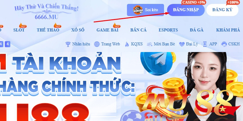 Đăng nhập Mu88 trên PC
