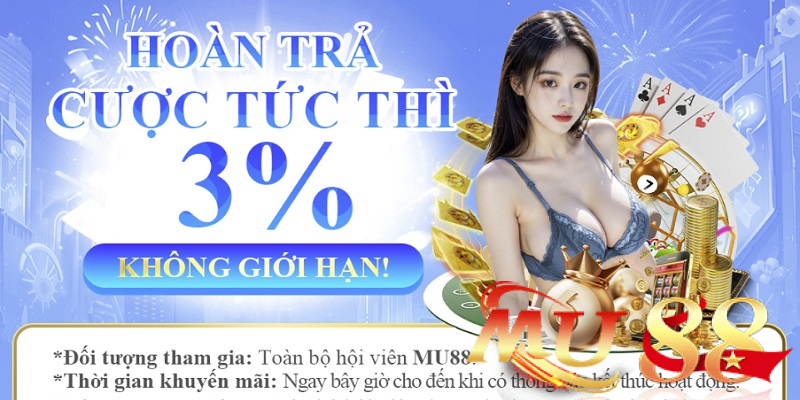 Hoàn trả tức thì đến 3%