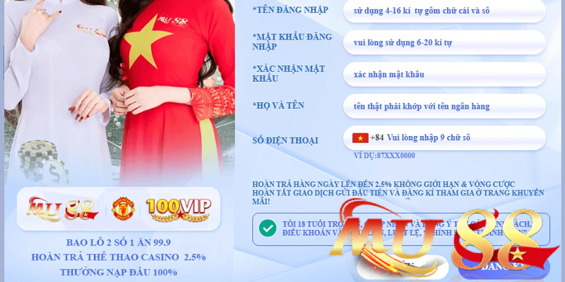 Thông tin đăng ký chính xác