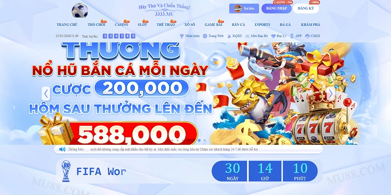 Tổng quan về trang chủ Mu88