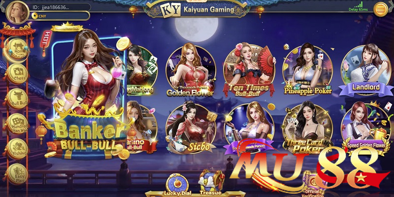 Sảnh KY Game Bài Mu88 - Game Bài 3D dễ chơi, đa dạng 3 Top trò chơi